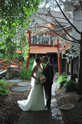 Sunset Garden Walkway - Newly Wed Couple